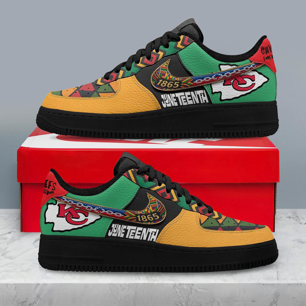 Kansas City Chiefs 2026 Juneteenth Air Force 1 Shoes Sneaker Kansas City Chiefs Merch Gifts For Dad