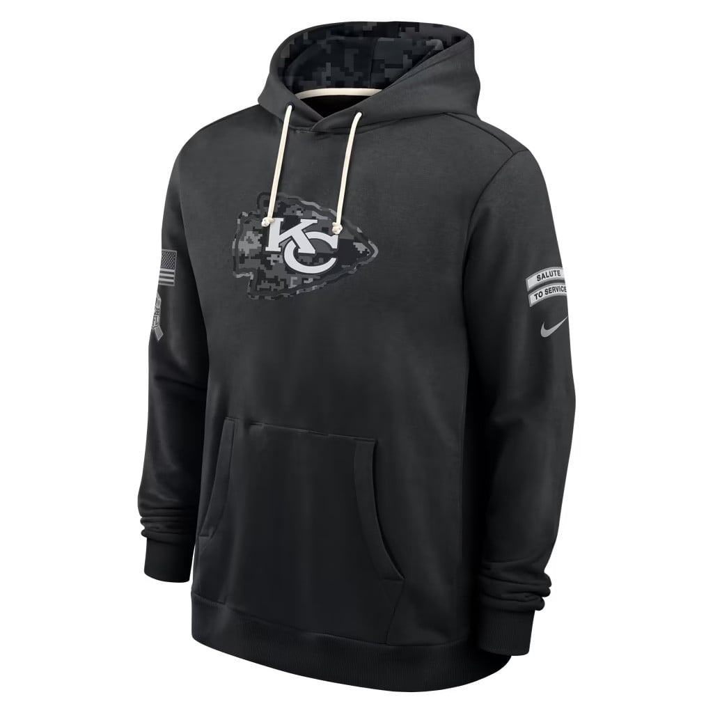 Kansas City Chiefs 2026 Salute To Service Collection NFL Merch Chiefs Hoodie Football Fan Gear
