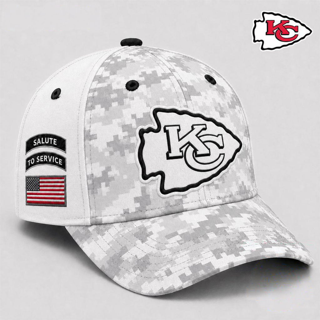 Kansas City Chiefs 2026 Salute To Service Digital Camo Hat KC Chiefs Merch Gift For Veteran