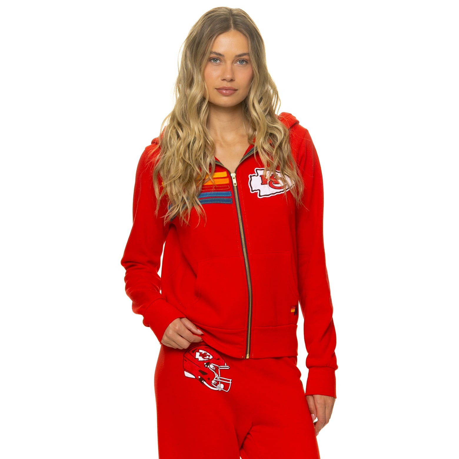 Kansas City Chiefs Aviator Nation X NFL 2026 Merch KC Chiefs Zip Hoodie Gifts For Football Fan