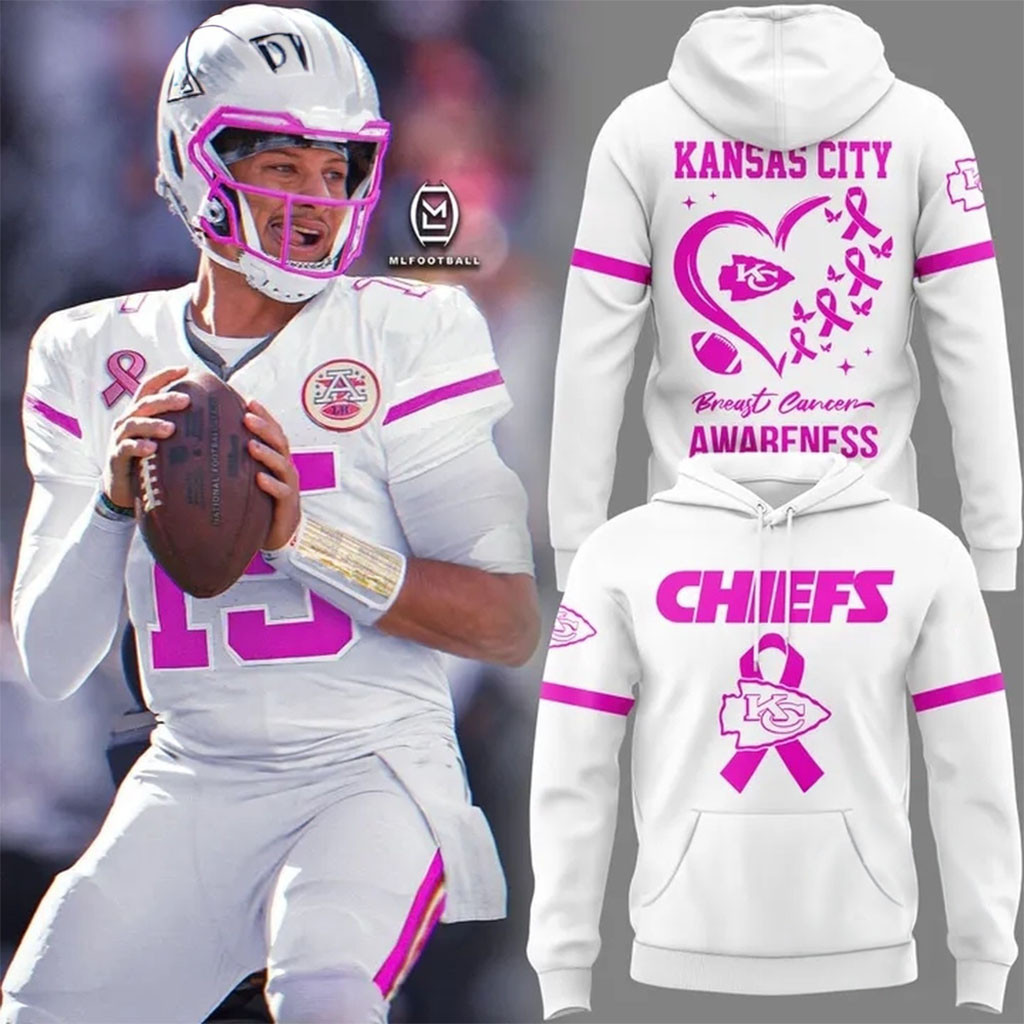 Kansas City Chiefs Breast Cancer Awareness 2026 Hoodie KC Chiefs Merch Football Fan Gift Ideas