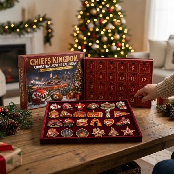 Kansas City Chiefs Christmas Advent Calendar 2026 Xmas Ornaments Chiefs Merch Football Gifts - Image 2