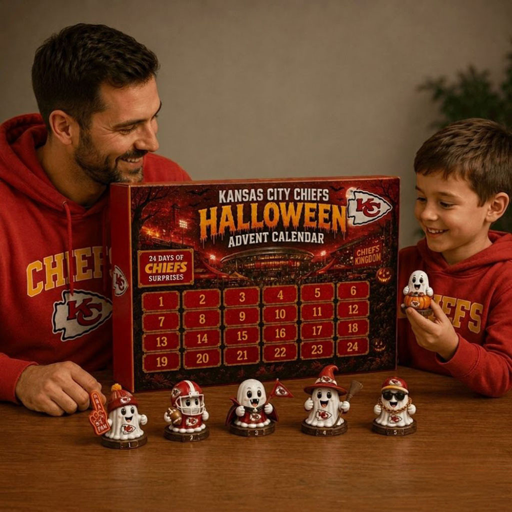 Kansas City Chiefs Football Halloween 2026 Advent Calendar 24 Days Countdown Set Chiefs Merch