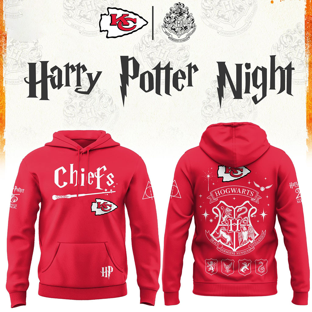 Kansas City Chiefs Harry Potter 25th Anniversary Hoodie 2026 Chiefs Merch Gift For Game Day