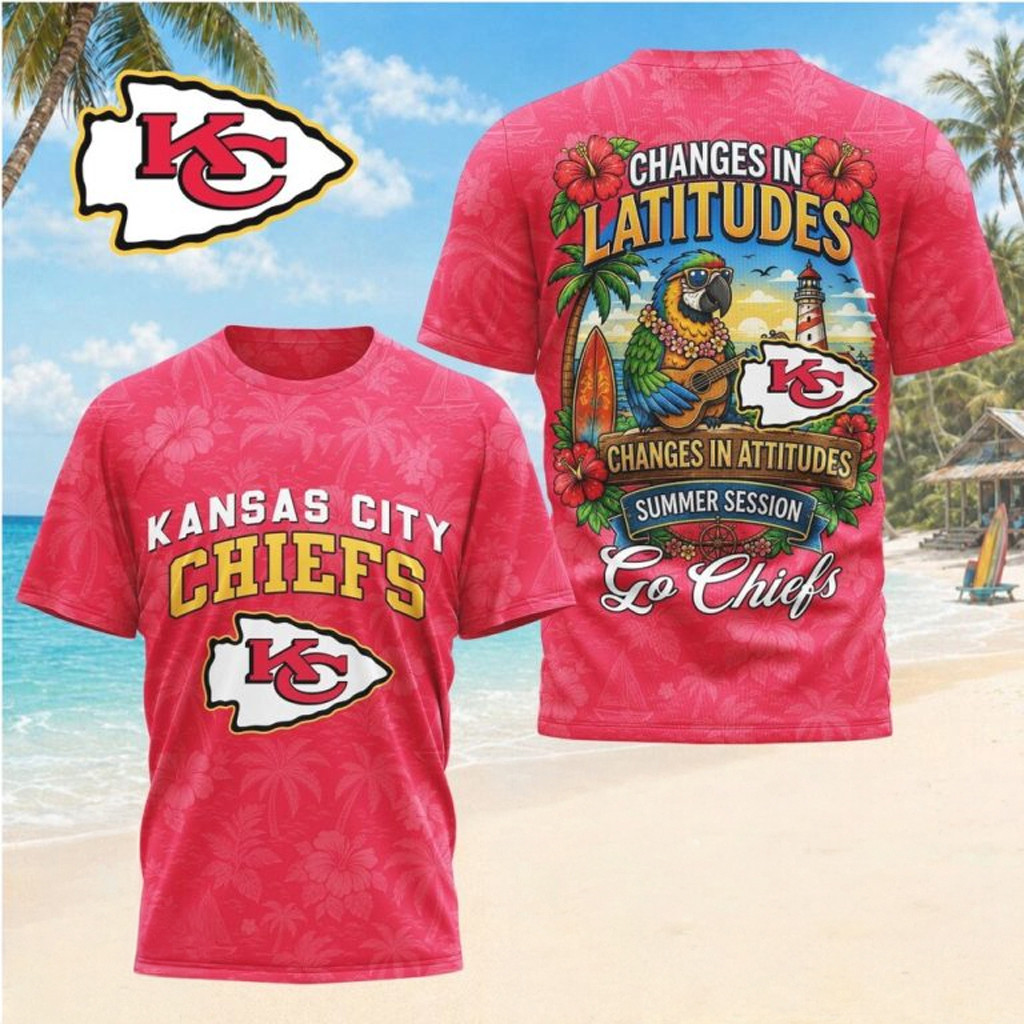 Kansas City Chiefs Margaritaville Changes In Latitudes Summer Session T-Shirt KC Chiefs Merch
