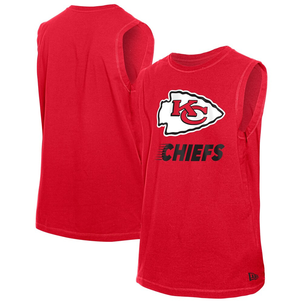 Kansas City Chiefs Merch - Men's Leisure Collection Tank Top, Red - New Era - Gift For Football Fans