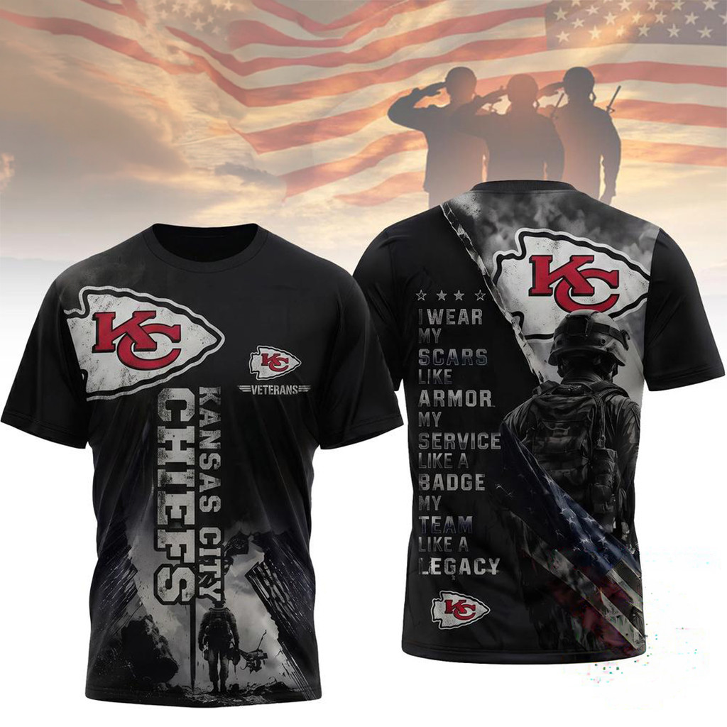 Kansas City Chiefs Veterans Legacy T-Shirt KC Chiefs Merch 2026 Football Fan Gift For Dad