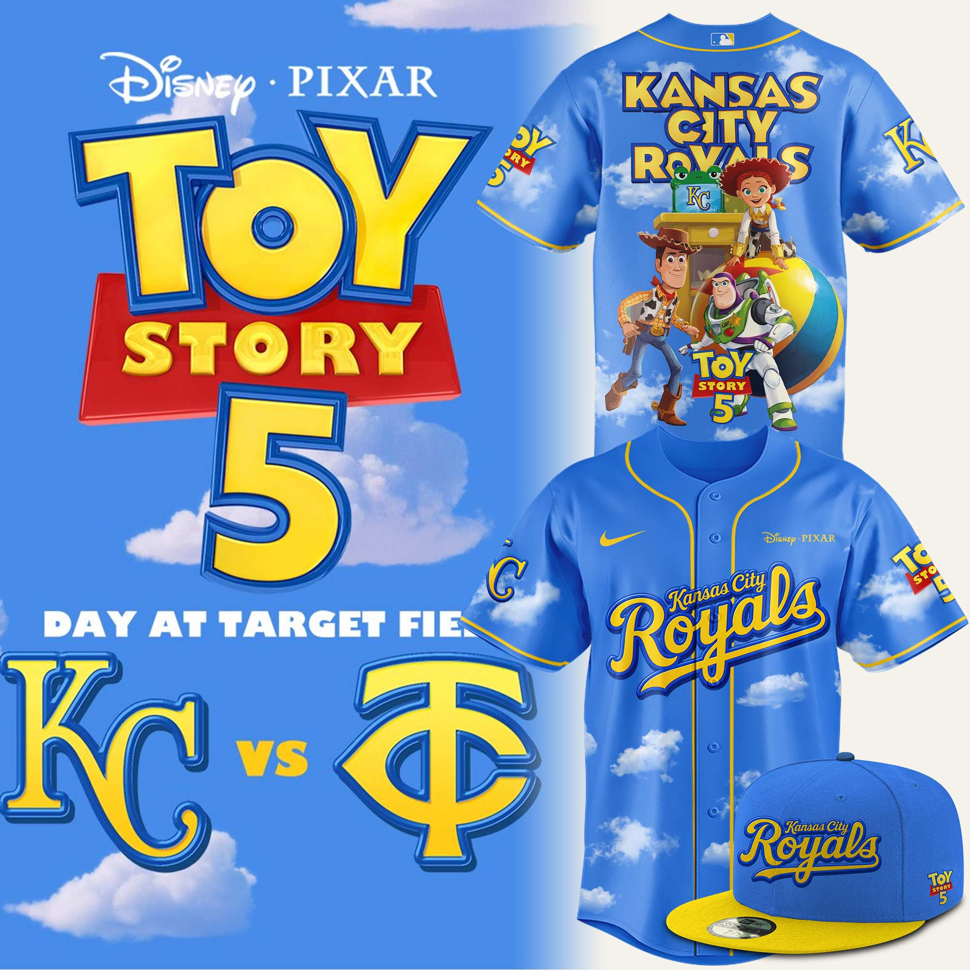 Kansas City Royals X Toy Story 5 Theme Nights Jersey 2026 Royals Merch Gifts For Daughters