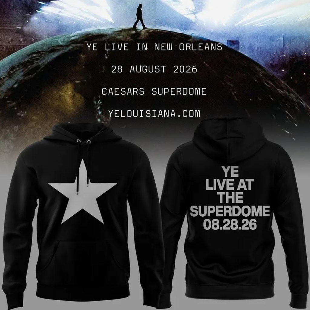 Kanye West Merch Ye Live At The Superdome Tour 2026 Hoodie Birthday Gifts For Music Lovers