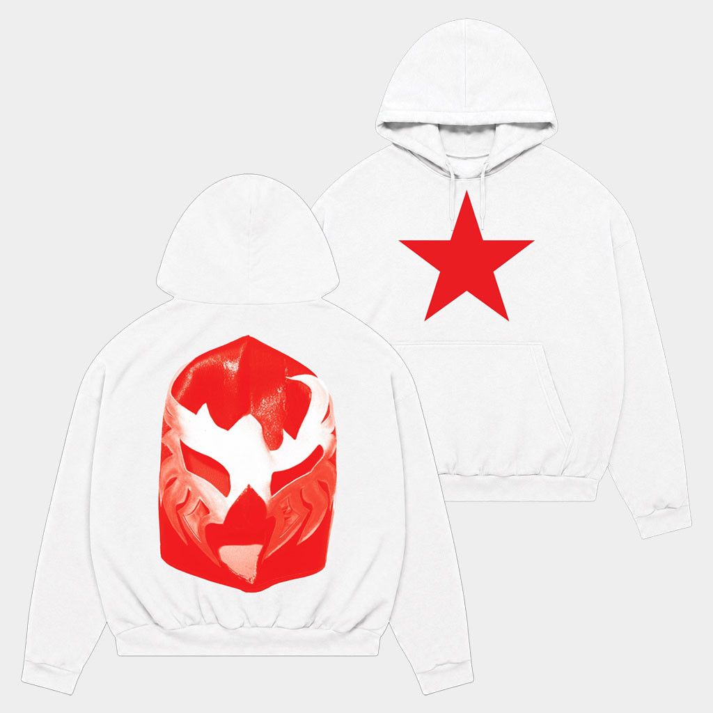 Kanye West Ye Merch Chicago 2026 Mask Hoodie White Kanye West Concert Merch Fan Gifts