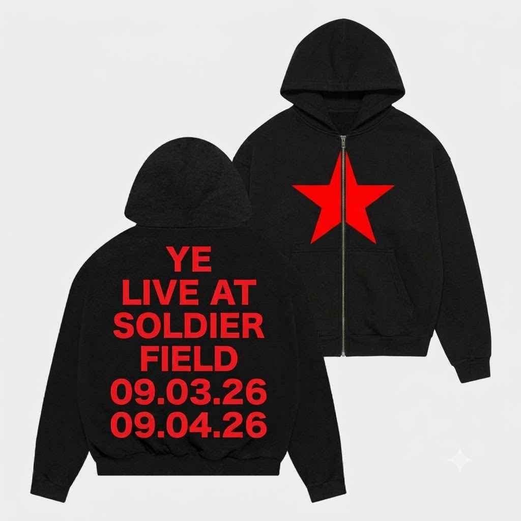 Kanye West Ye Merch Chicago 2026 Ye Live At Soldier Field T-Shirt Gifts For Rap Lovers - Image 3