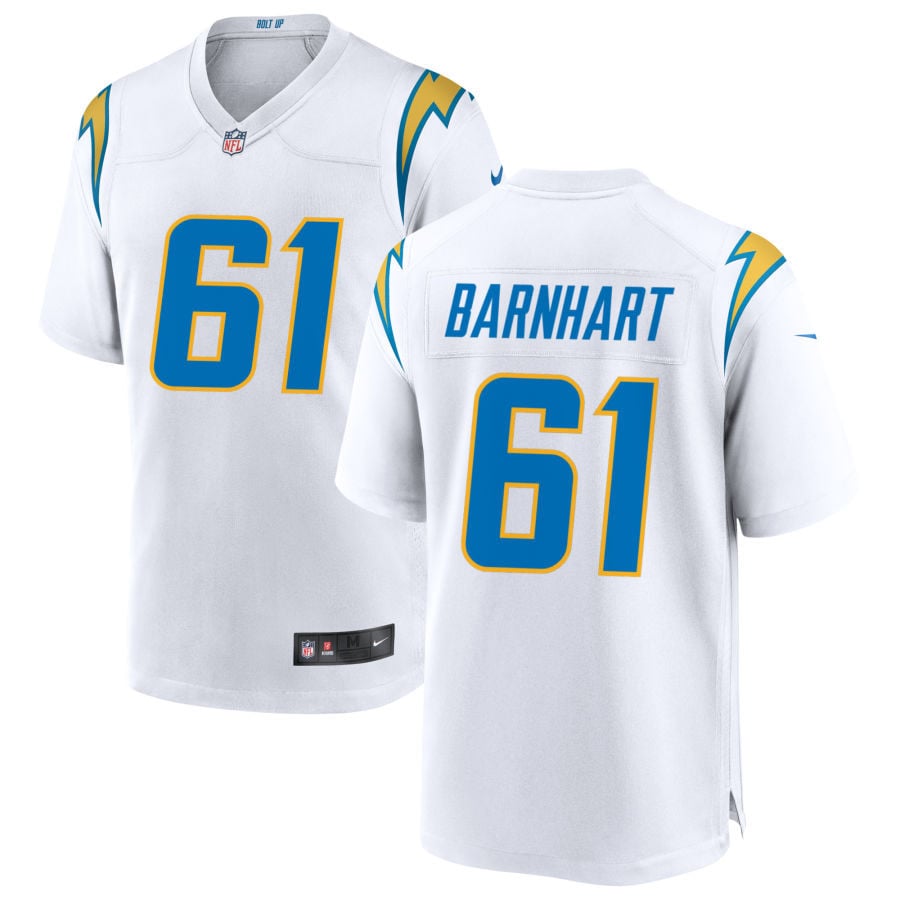 Karsen Barnhart Los Angeles Chargers 2025 Game Jersey - White