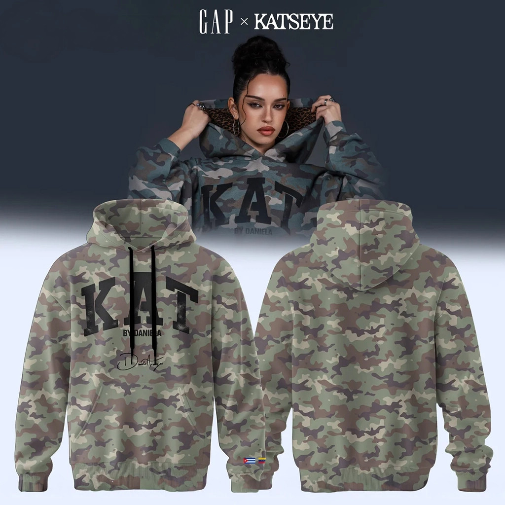 KATSEYE GAP Hoodie 2026 Daniela Camo Hoodie Signed KATSEYE Merch Gift For Music Lovers