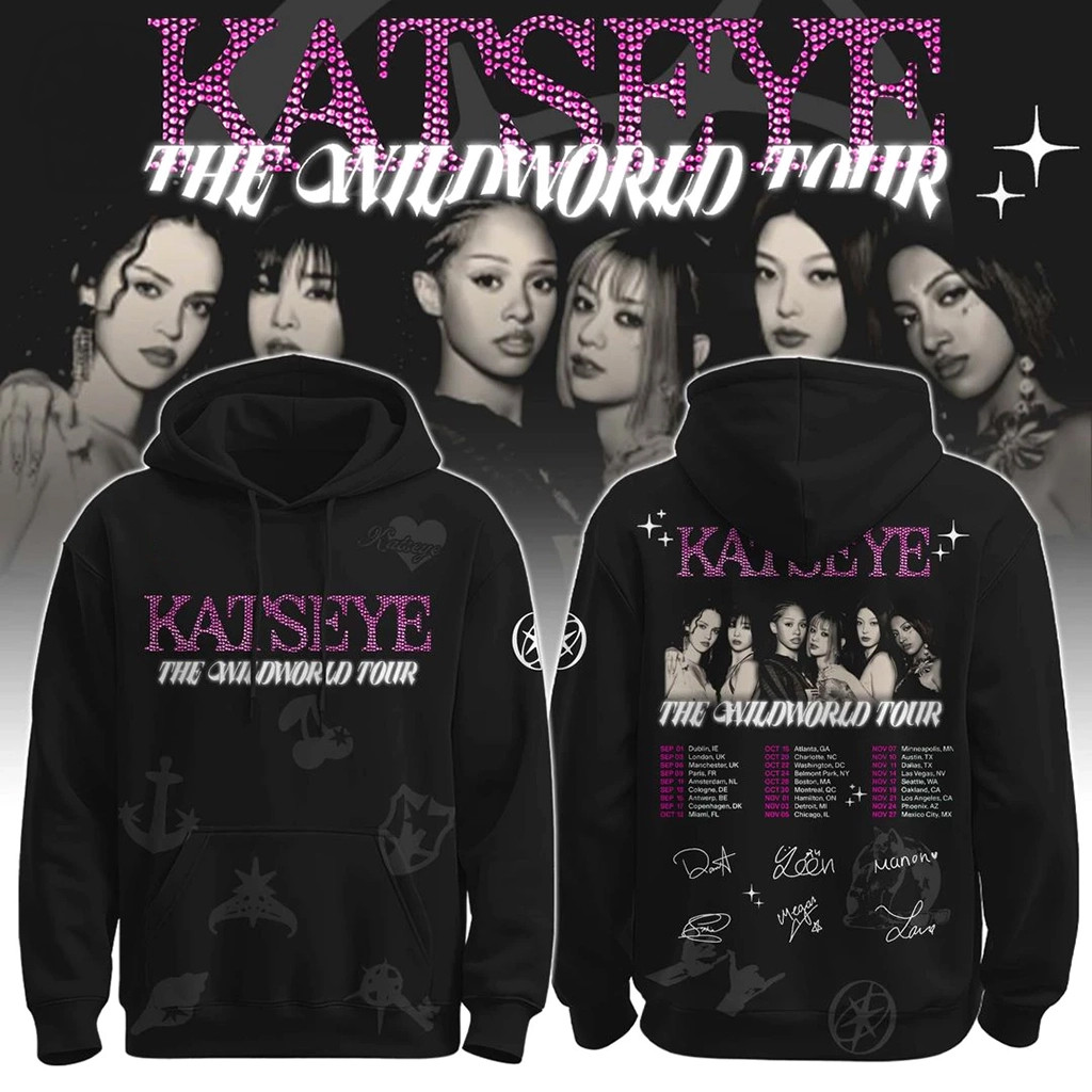 Katseye The Wild World Tour Hoodie Signed Katseye Girl Group Merch Gifts For Music Lovers