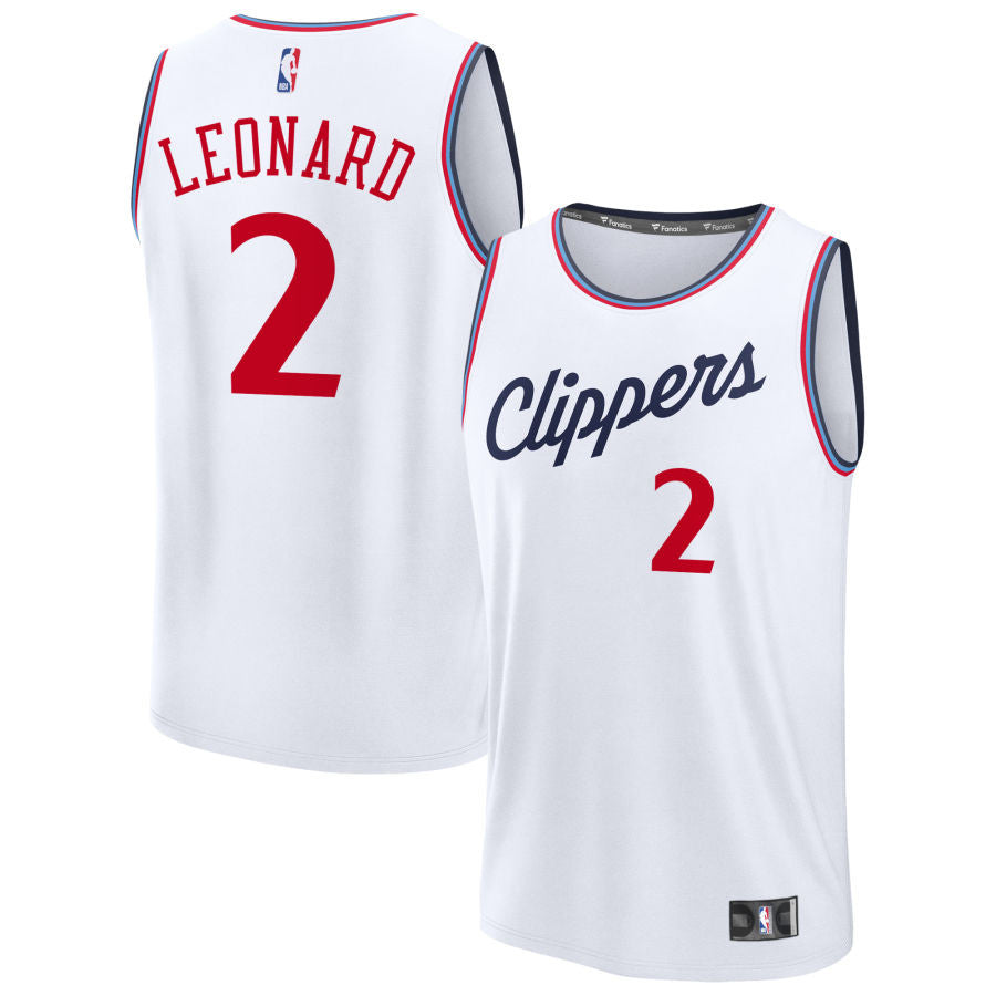 Kawhi Leonard LA Clippers 2025 Fast Break Association Edition Jersey - White
