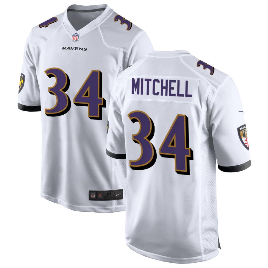 Keaton Mitchell Baltimore Ravens 2025 Game Jersey - White