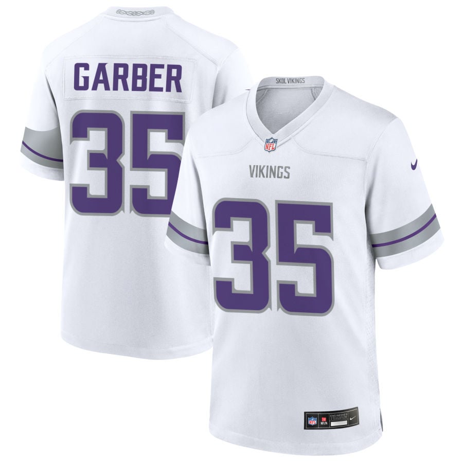 Keenan Garber Minnesota Vikings 2025 Alternate Game Jersey - White