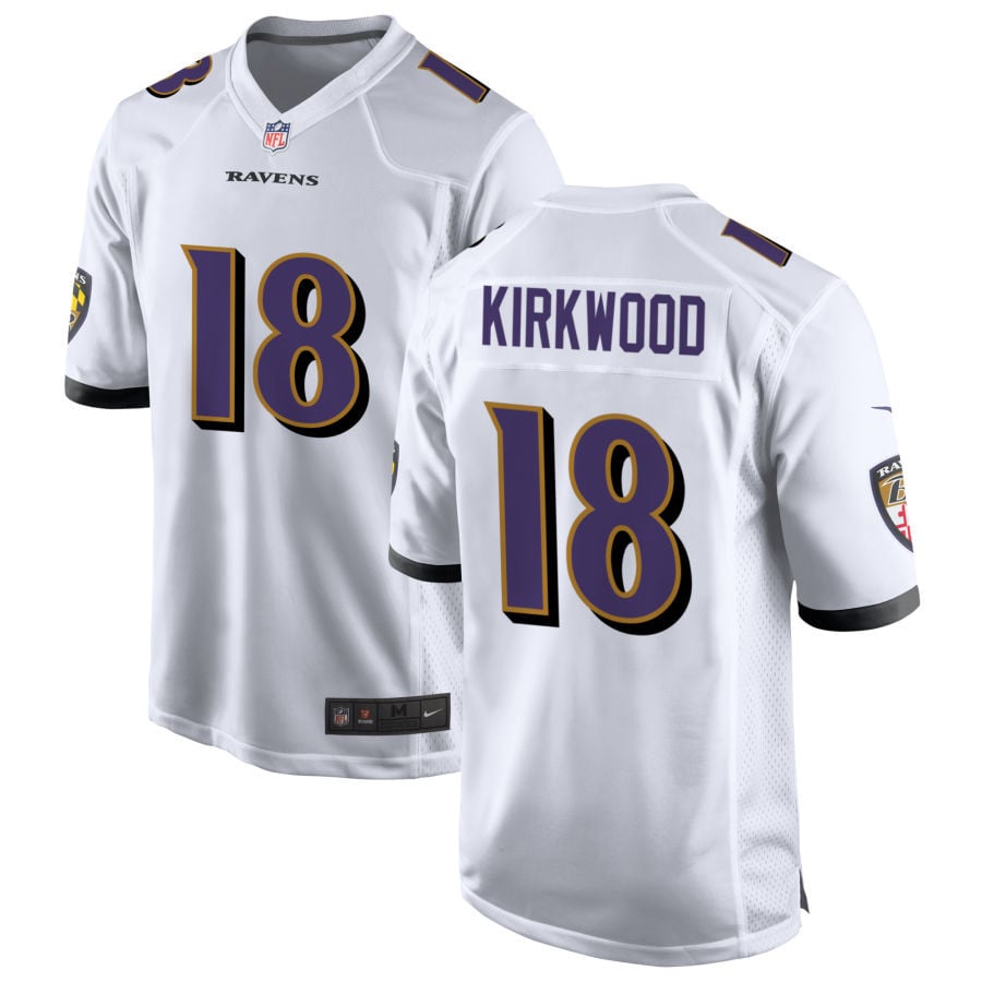 Keith Kirkwood Baltimore Ravens 2025 Game Jersey - White