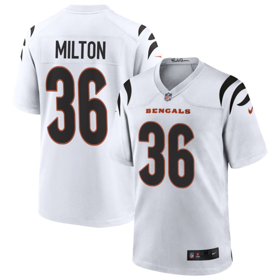 Kendall Milton Cincinnati Bengals 2025 Game Jersey - White