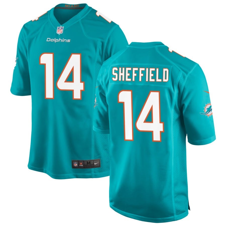 Kendall Sheffield Miami Dolphins 2025 Game Jersey - Aqua