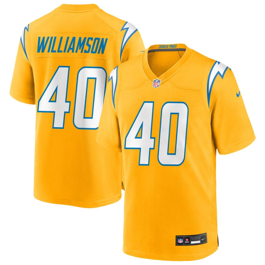 Kendall Williamson Los Angeles Chargers 2025 Alternate Charger Power Game Jersey - Gold