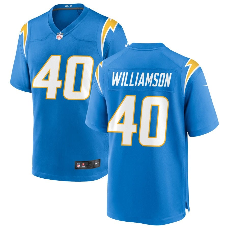Kendall Williamson Los Angeles Chargers 2025 Game Jersey - Powder Blue