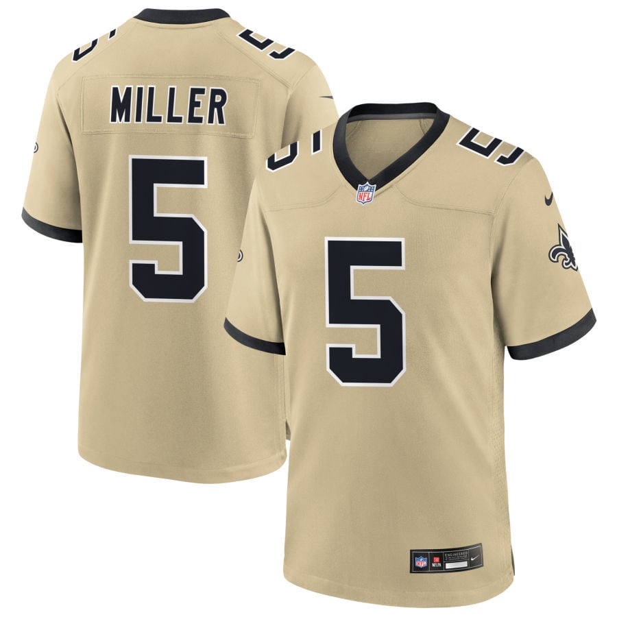Kendre Miller New Orleans Saints 2025 Gameday Golds Alternate Game Jersey - Gold