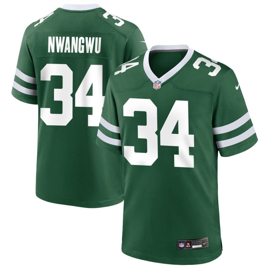 Kene Nwangwu New York Jets 2025 Game Jersey - Legacy Green