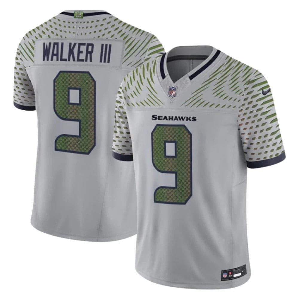 Kenneth Walker III Seattle Seahawks 2025 F.U.S.E. ï¿½ï¿½ï¿½Rivalriesï¿½ï¿½ï¿½ Vapor Jersey - Grey