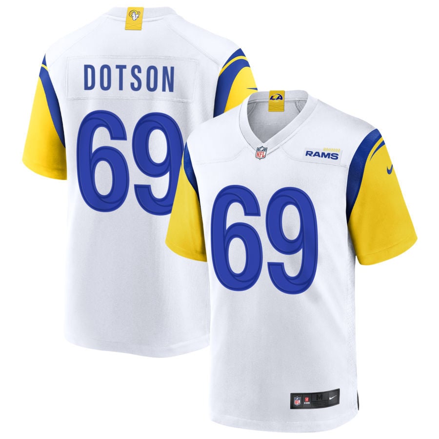 Kevin Dotson Los Angeles Rams 2025 Alternate Jersey - White