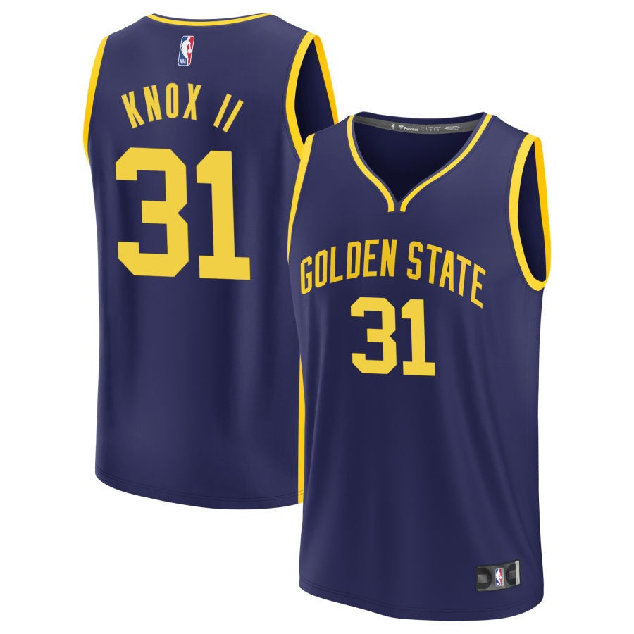 Kevin Knox II Golden State Warriors 2025 Statement Edition Fast Break Jersey - Navy