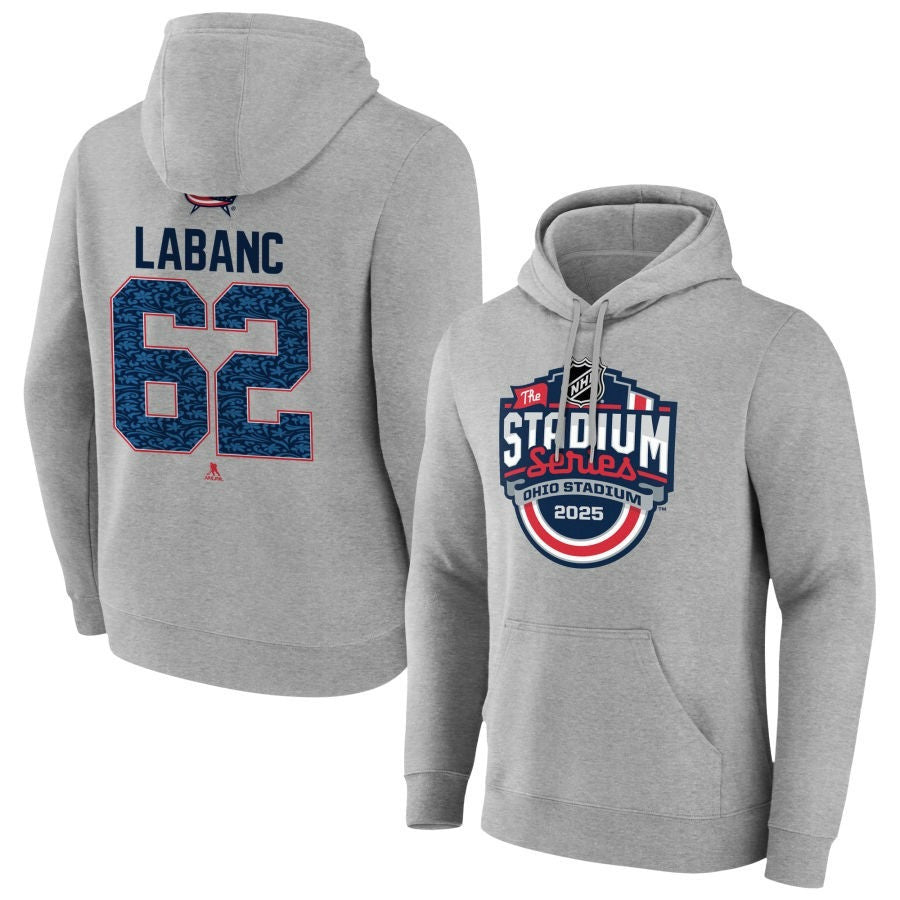 Kevin Labanc Columbus Blue Jackets 2025 Stadium Series Pick-A-Player Gray Pullover Hoodie 1 Kevin Labanc Columbus Blue Jackets 2025 Stadium Series Pick-A-Player Gray Pullover Hoodie