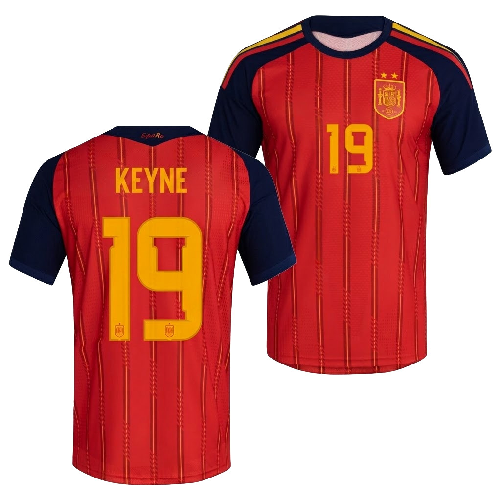 Keyne Jersey Shirt Spain 2-STAR World Cup Champions Merch #19 Lamine Yamal Little Brother Merch