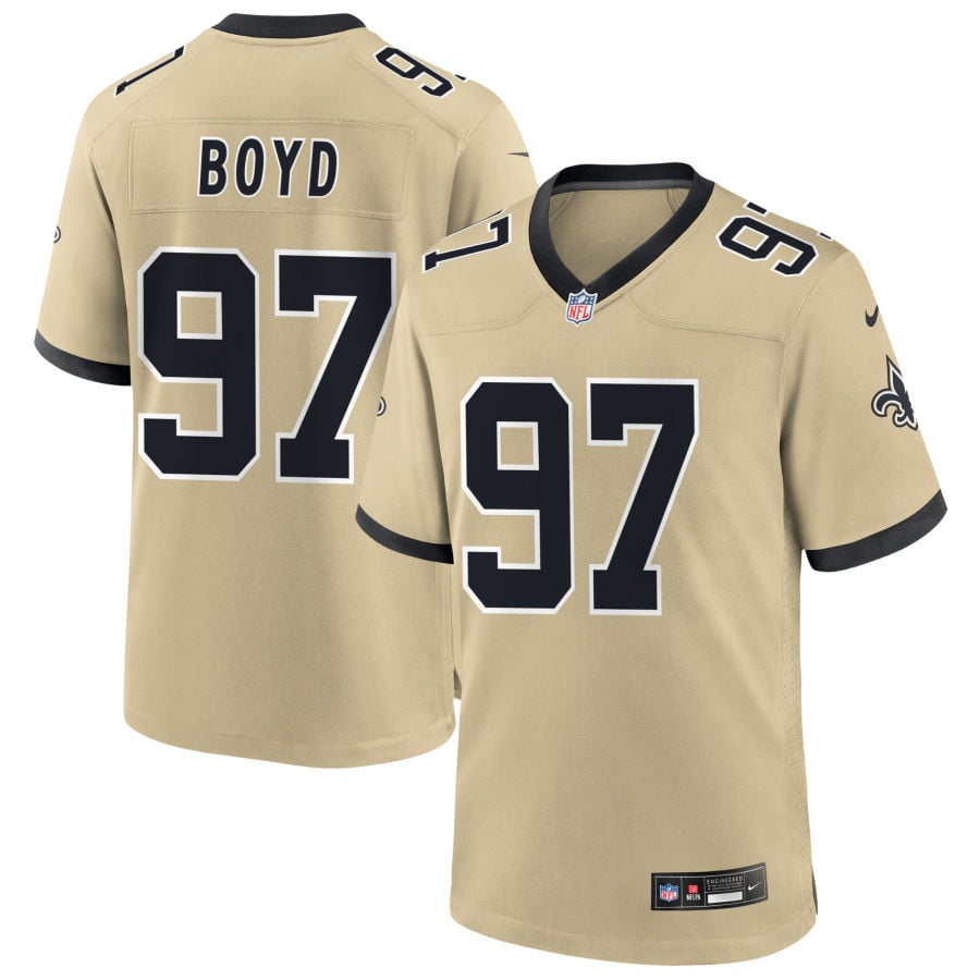 Khristian Boyd New Orleans Saints 2025 Gameday Golds Alternate Game Jersey - Gold