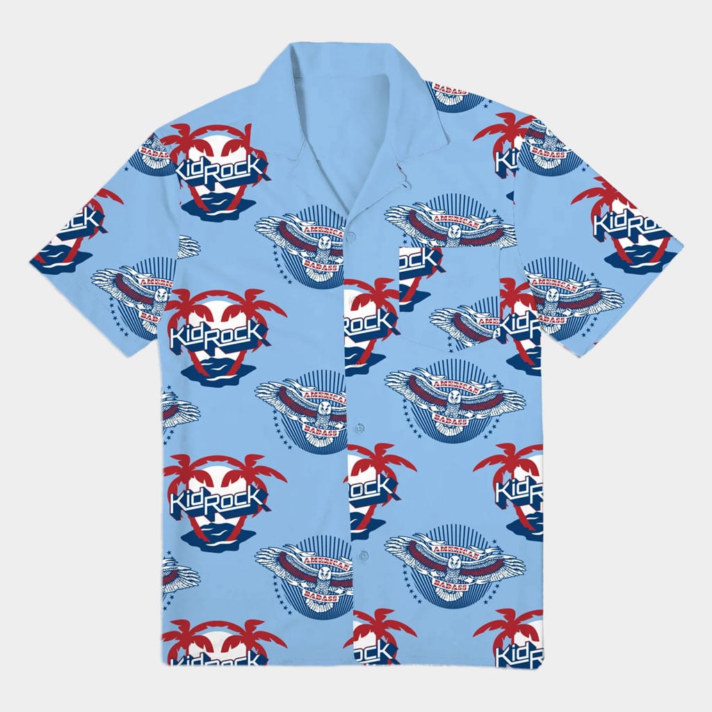 Kid Rock Merch 2026 Vacation Blue Hawaiian Shirt Music Related Gifts For Guys