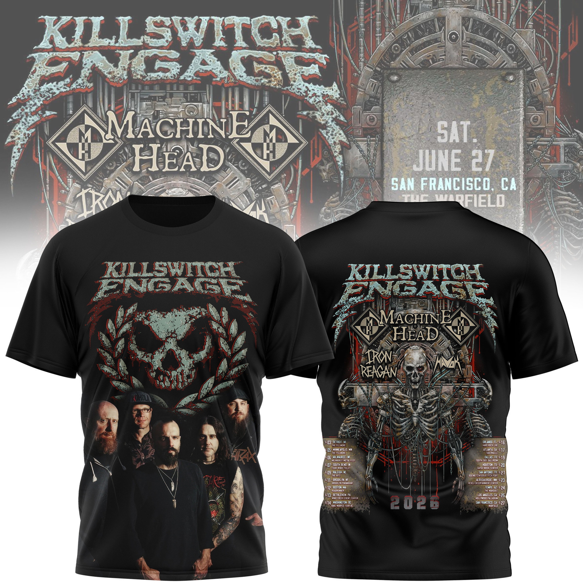 Killswitch Engage 2026 North American Tour Shirt Killswitch Engage Merch Fans Gifts