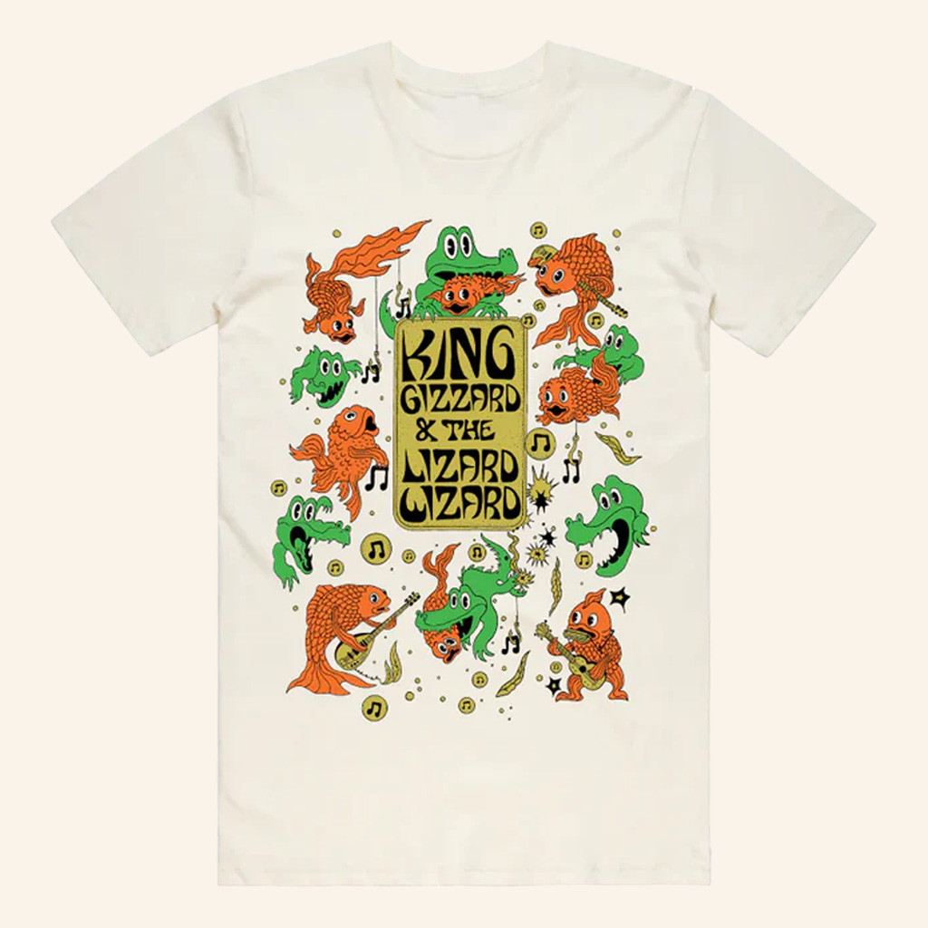 King Gizzard Merch King Gizzard And The Lizard Wizard Fishie Hooks T-Shirt Gifts For Fans