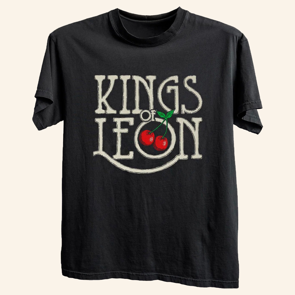 Kings Of Leon Merch Retro Cherries T-Shirt Music Lover Gift Ideas For Him