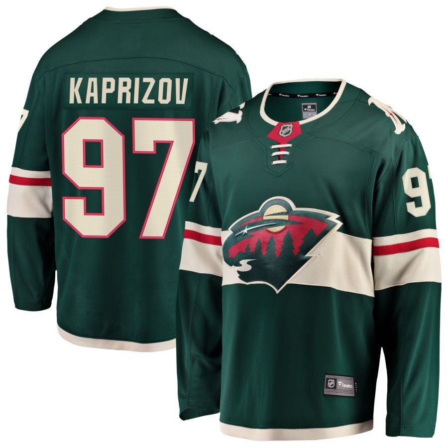 Kirill Kaprizov Minnesota Wild 2025 Home Jersey - Green 1 Kirill Kaprizov Minnesota Wild 2025 Home Jersey - Green