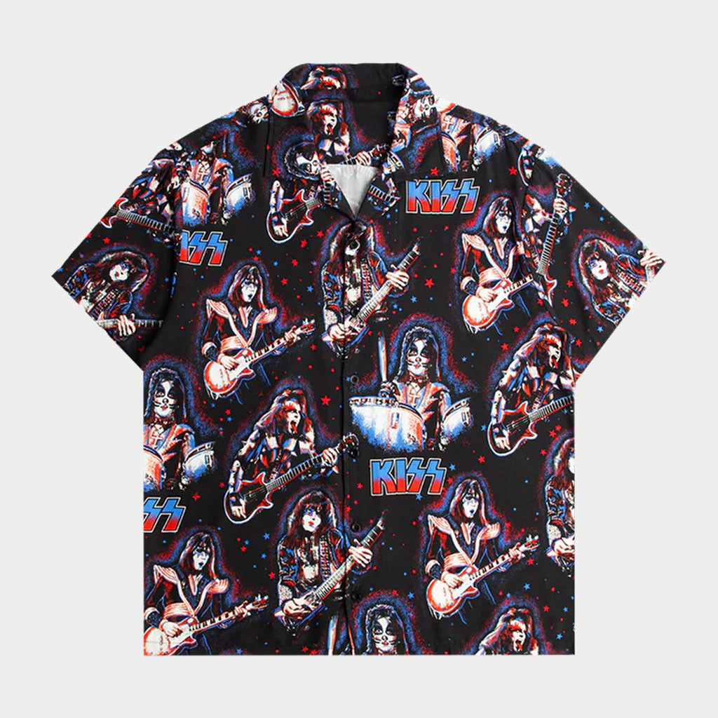 KISS Merch 2026 The Spirit Of '76 Hawaiian Shirt KISS Band Merch Gift For Rock Music Lovers