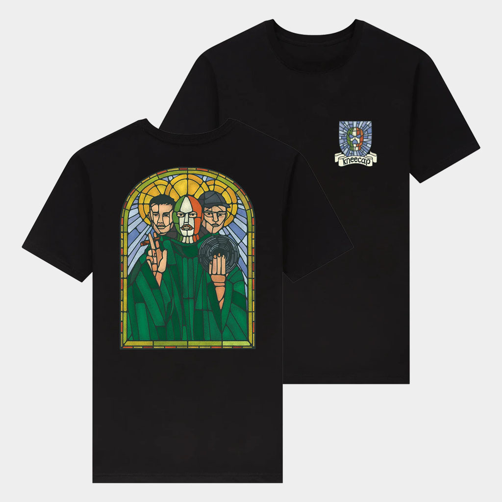 Kneecap Merch 2026 Stained Glass T-Shirt Kneecap Shirt Presents For Hip Hop Lovers