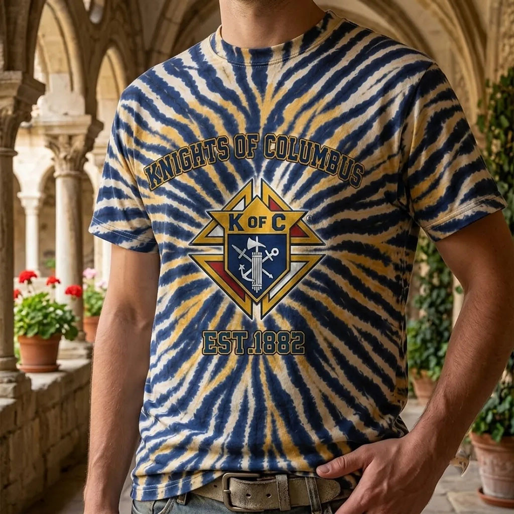 Knights of Columbus EST 1882 Tie Dye T-Shirt Knights of Columbus Merch Gifts For Him