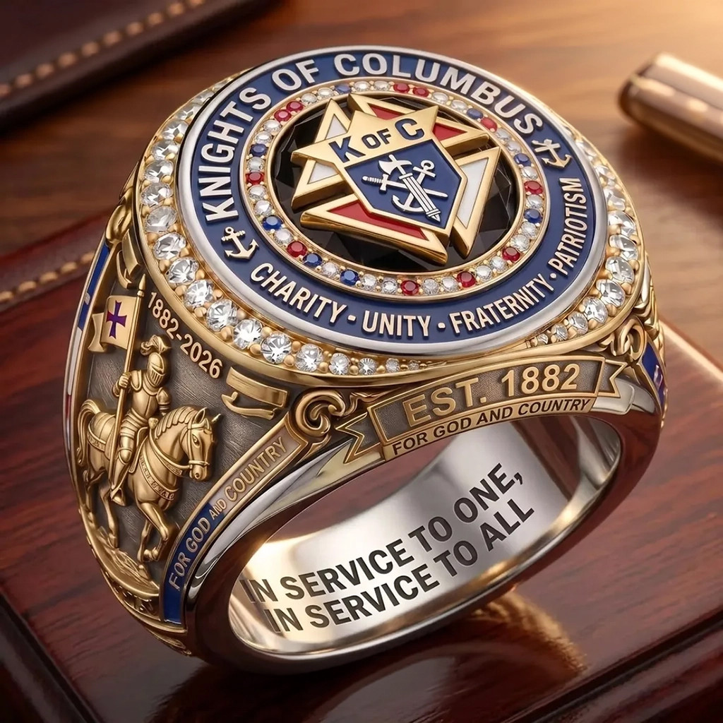 Knights Of Columbus Masonic Ring For God And Country K Of C Merch Catholic Gift For Men
