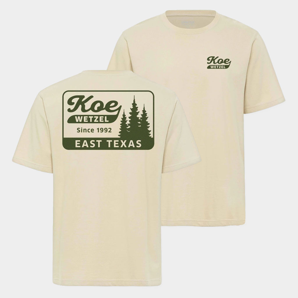 Koe Wetzel Merch 2026 East Texas Pines T-Shirt Koe Wetzel Shirts Father's Day Gifts Ideas