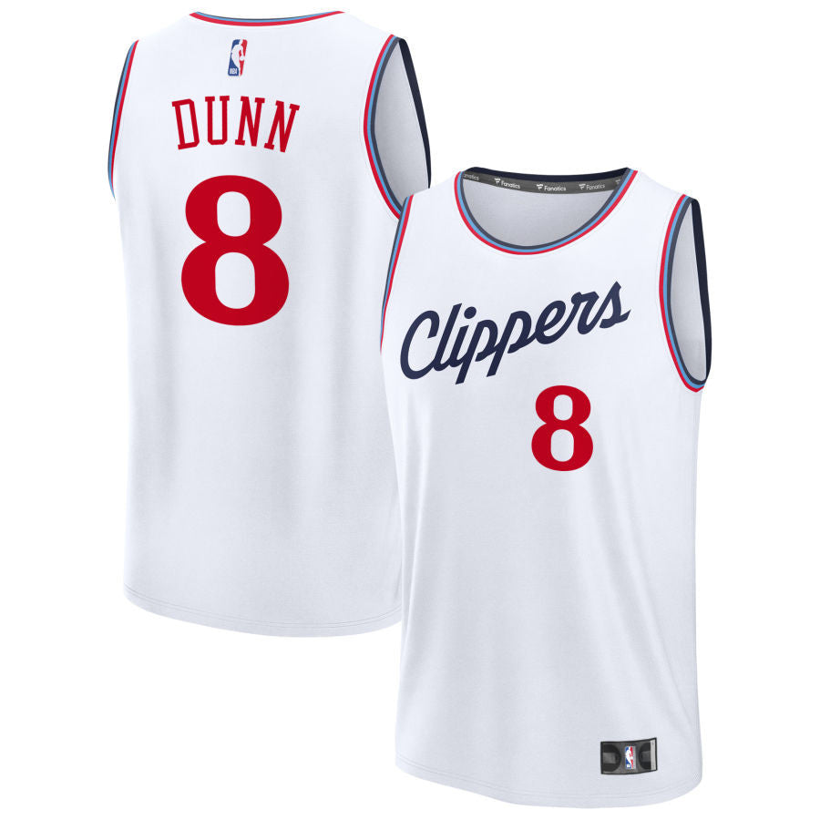Kris Dunn LA Clippers 2025 Fast Break Association Edition Jersey - White