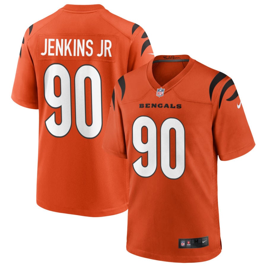 Kris Jenkins Jr Cincinnati Bengals 2025 Alternate Game Jersey - Orange