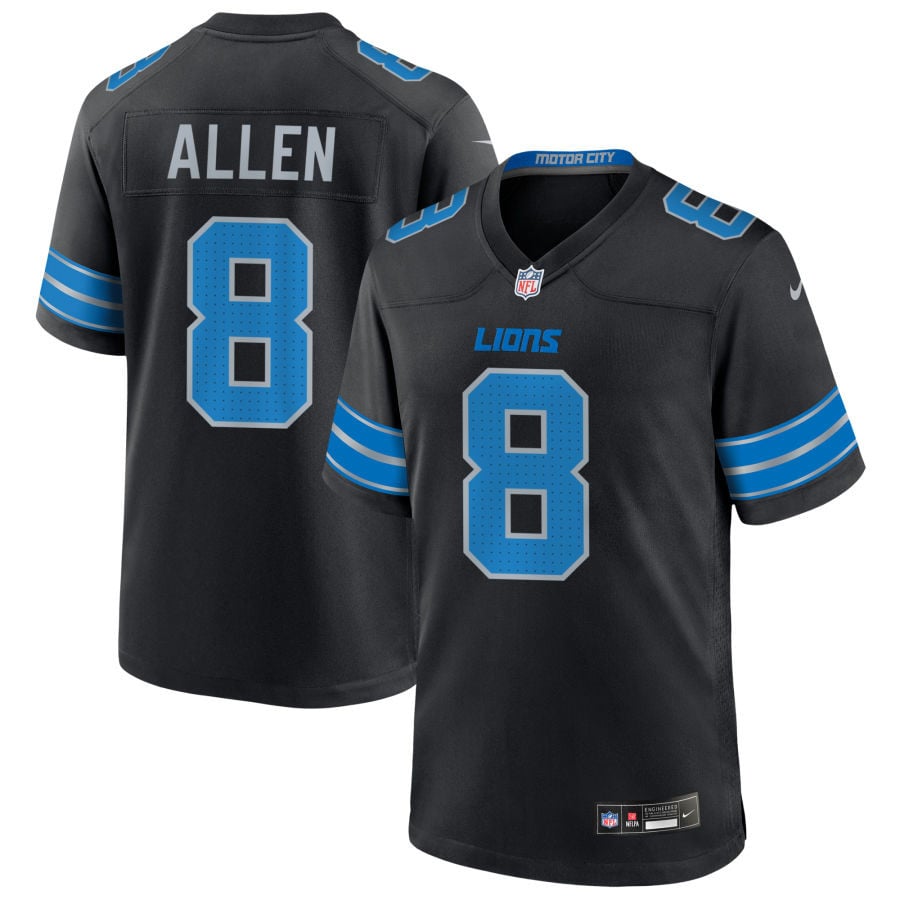 Kyle Allen Detroit Lions 2025 Alternate Game Jersey - Black