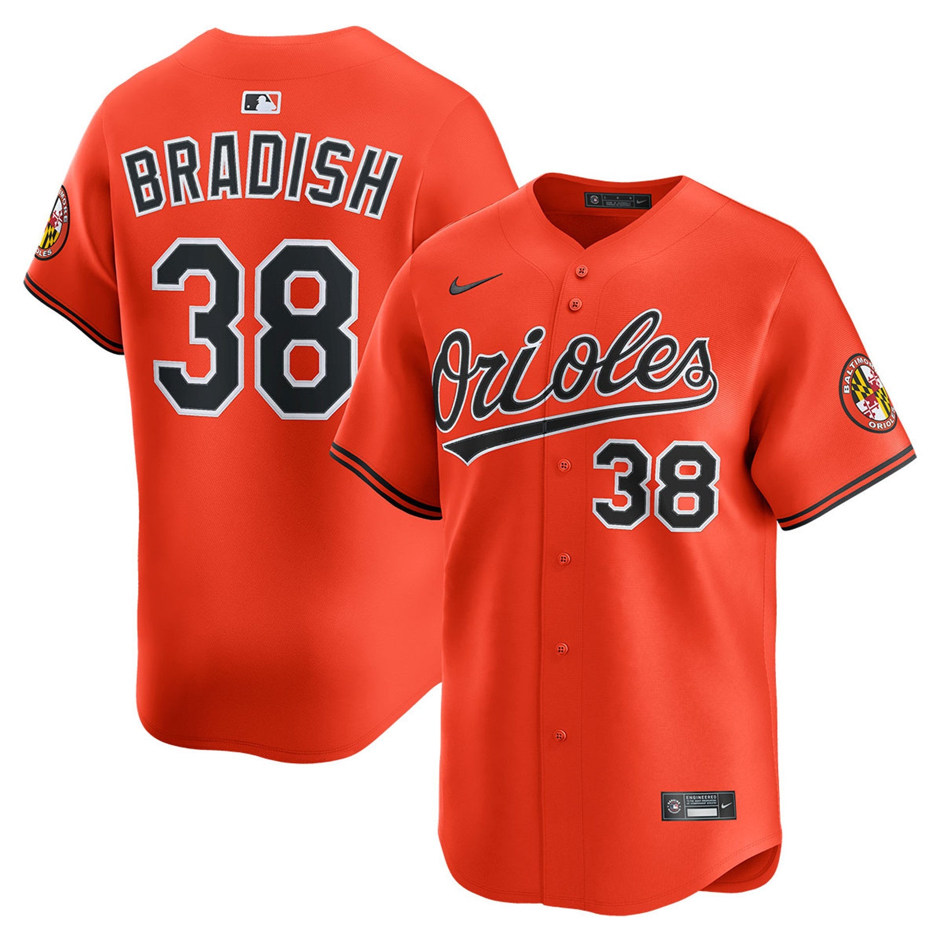 Kyle Bradish Baltimore Orioles 2025 Alternate Limited Jersey - Orange