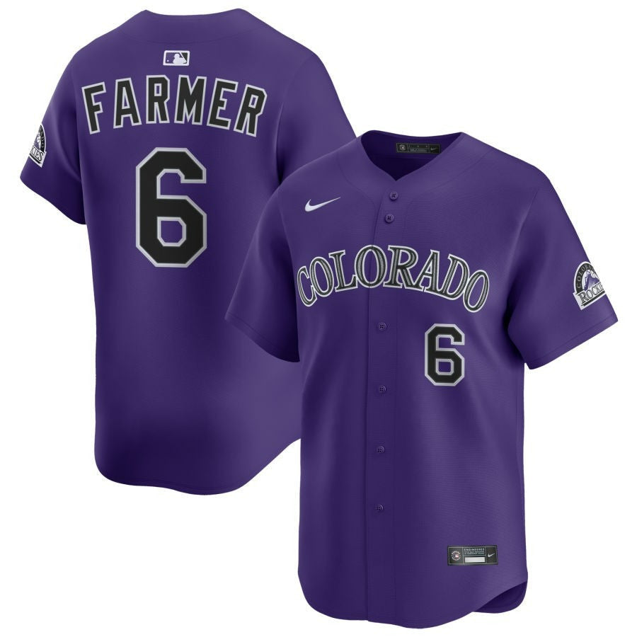 Kyle Farmer Colorado Rockies 2025 Alternate Limited Jersey - Purple