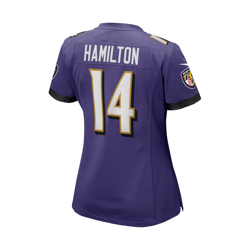 Kyle Hamilton Baltimore Ravens 2025 Pro Bowl Patch Game Jersey - Purple - Image 2